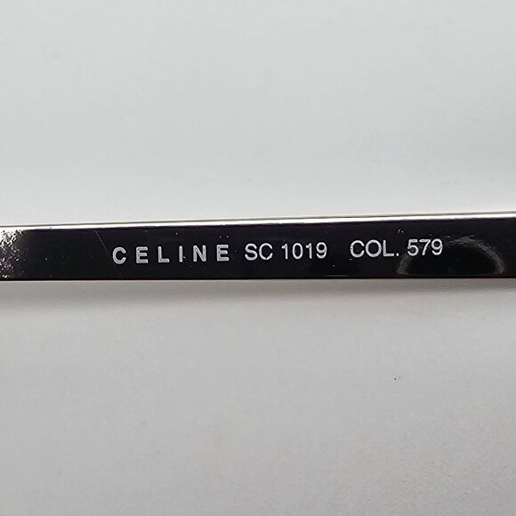 Celine SC1019 Col. 579 Silver Frame Yellow Flash Gold Gradient Lens Sunglasses - Picture 7 of 16